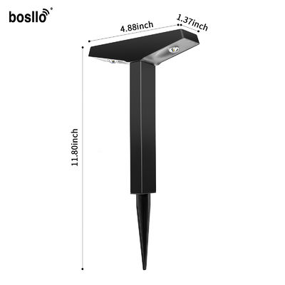 quality 50 Lumens Solar Garden Lights Black and Eco-Friendly for Pathways factory