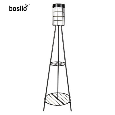 quality Retro Solar Lantern with Plant Stand and USB Rechargeable Energy Saving Floor Lights factory